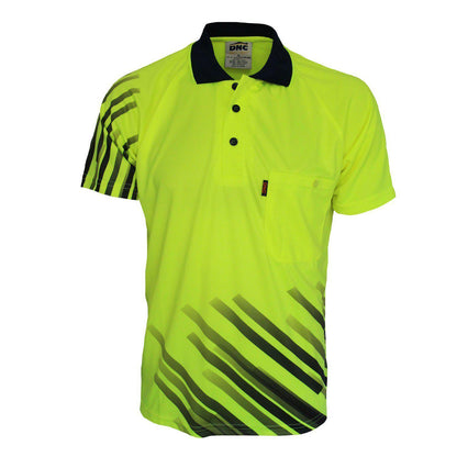 DNC HiVis Sublimated Stripe Polo - 3565 - DNC Workwear Shop