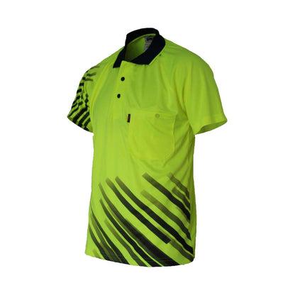 DNC HiVis Sublimated Stripe Polo - 3565 - DNC Workwear Shop