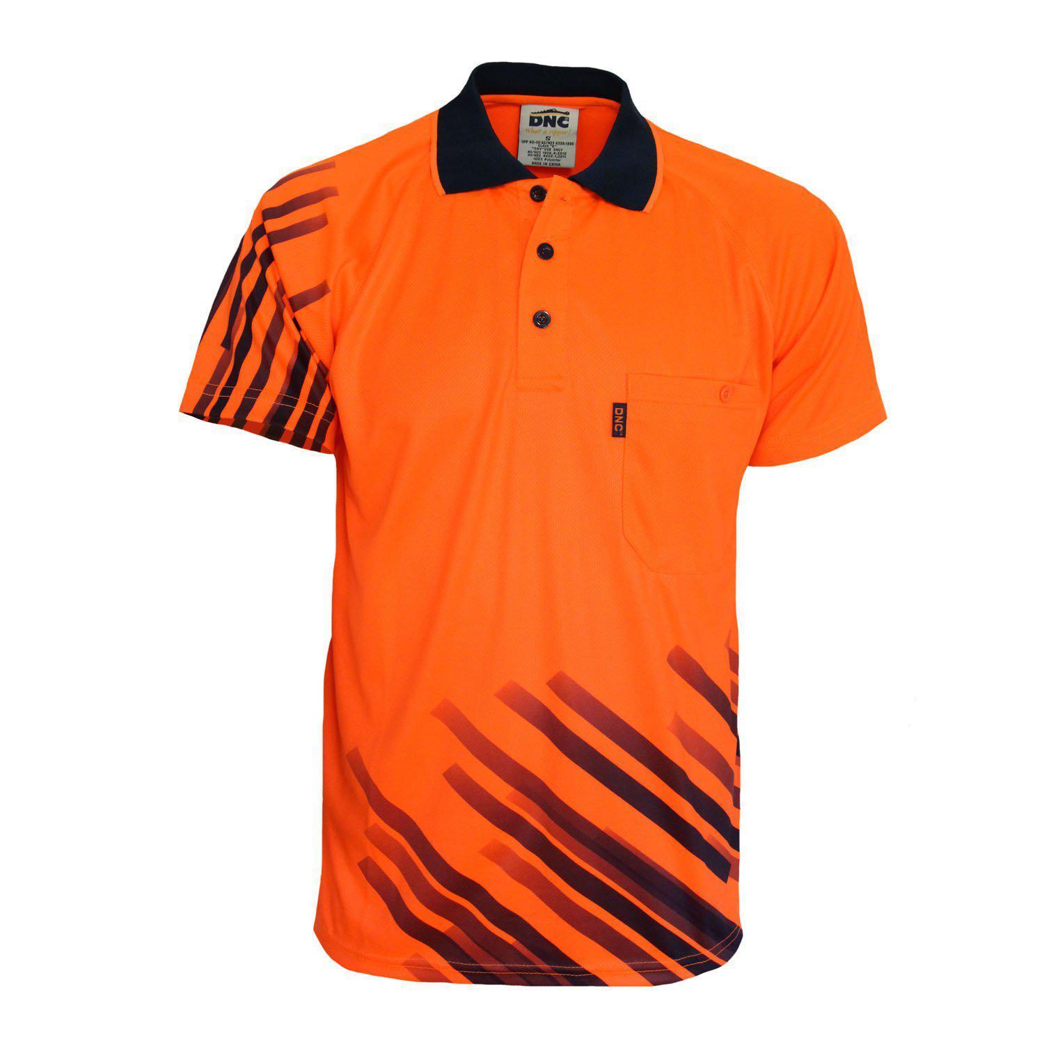 DNC HiVis Sublimated Stripe Polo - 3565 - DNC Workwear Shop