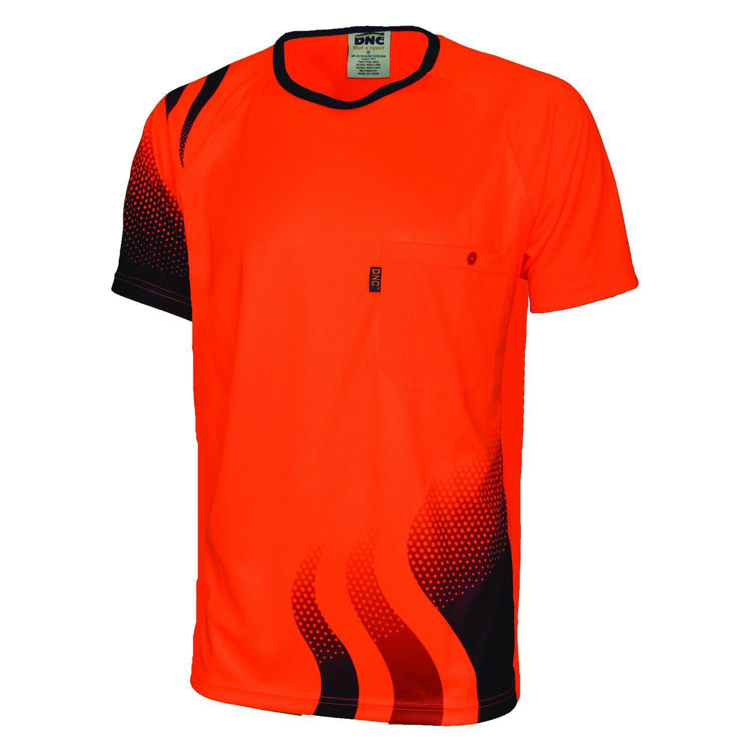 DNC HiVis Sublimated Wave Tee - 3562 - DNC Workwear Shop