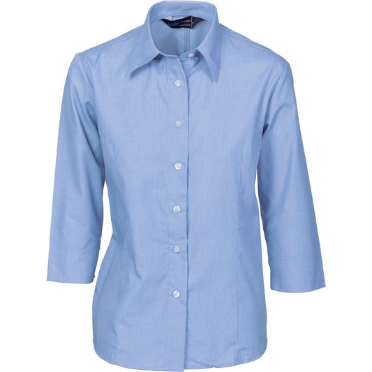 DNC Ladies 3/4 Sleeve Chambray Shirt - 4213 - DNC Workwear Shop