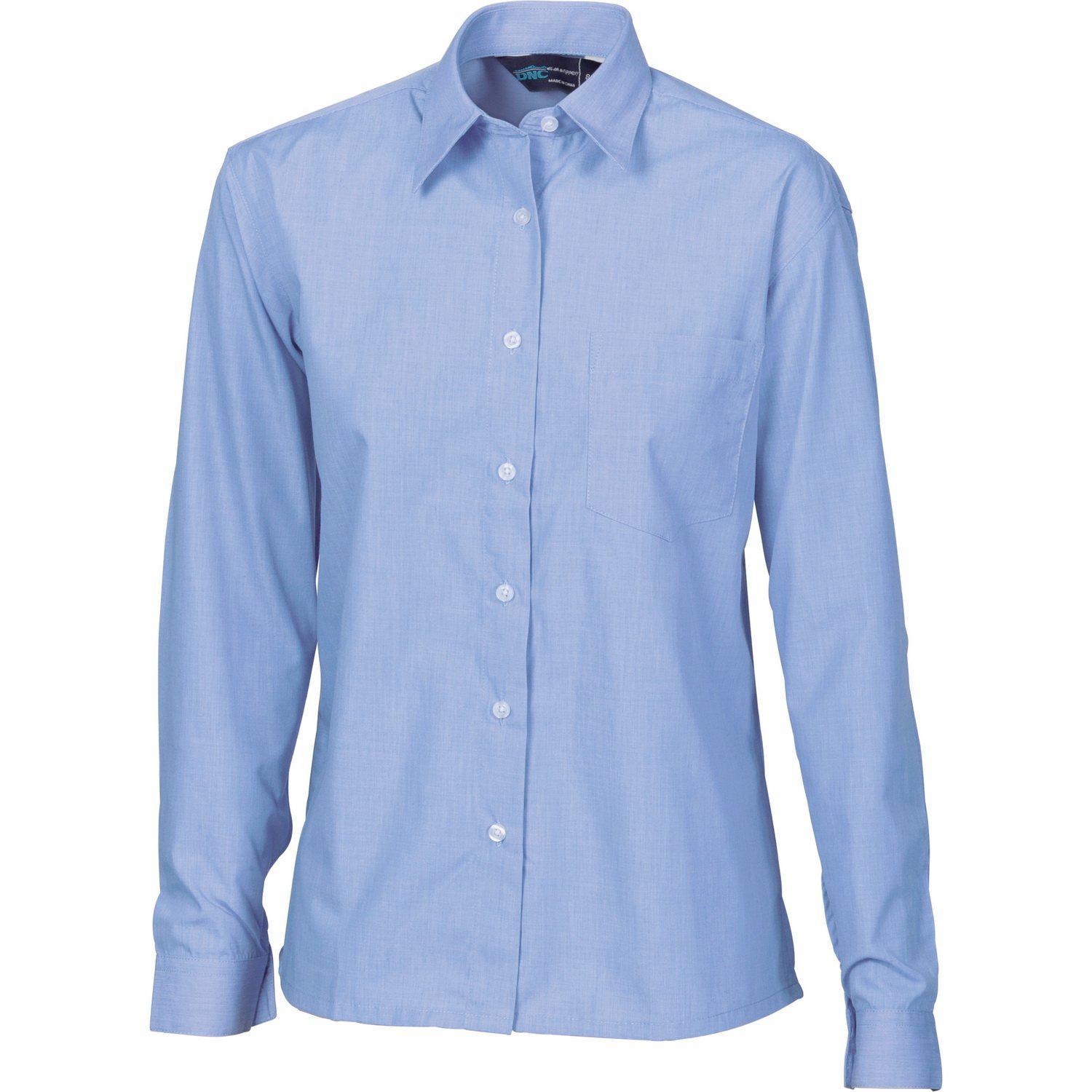 DNC Ladies Long Sleeve Chambray Shirt - 4212 - DNC Workwear Shop