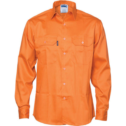 DNC Patron Saint Flame Retardant Long Sleeve Drill Shirt - 3402 - DNC Workwear Shop