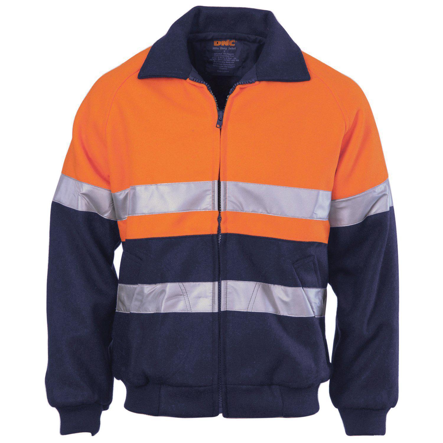 DNC Taped HiVis 2-Tone Bluey Bomber Jacket - 3859 - DNC Workwear Shop