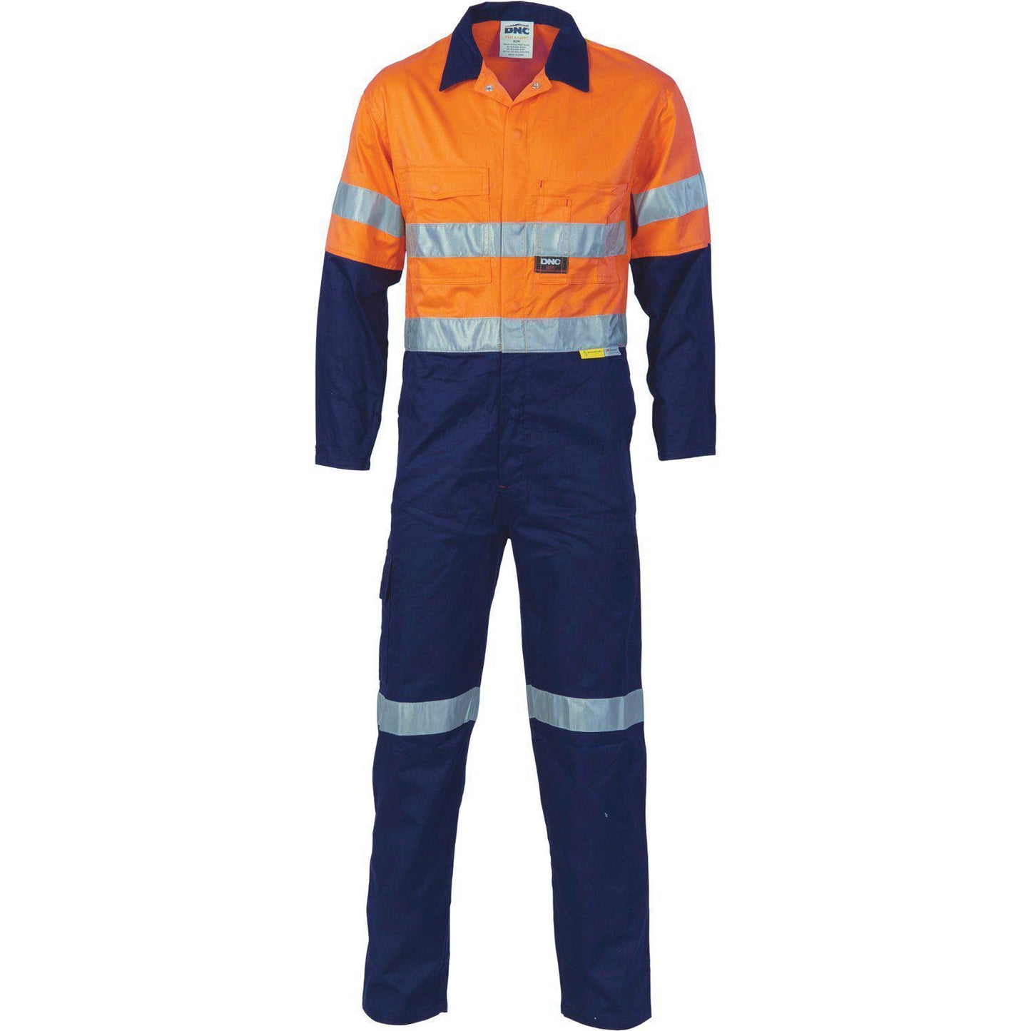 DNC Taped HiVis 2-Tone Cotton Drill Overalls - 3855 - DNC Workwear Shop