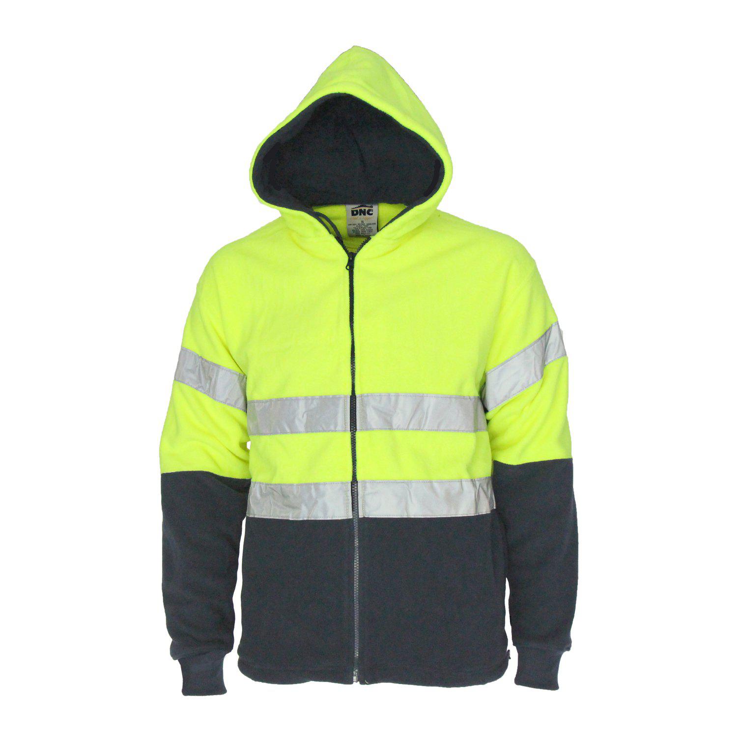 DNC Taped HiVis 2-Tone Full Zip Polar Fleecy - 3926 - DNC Workwear Shop