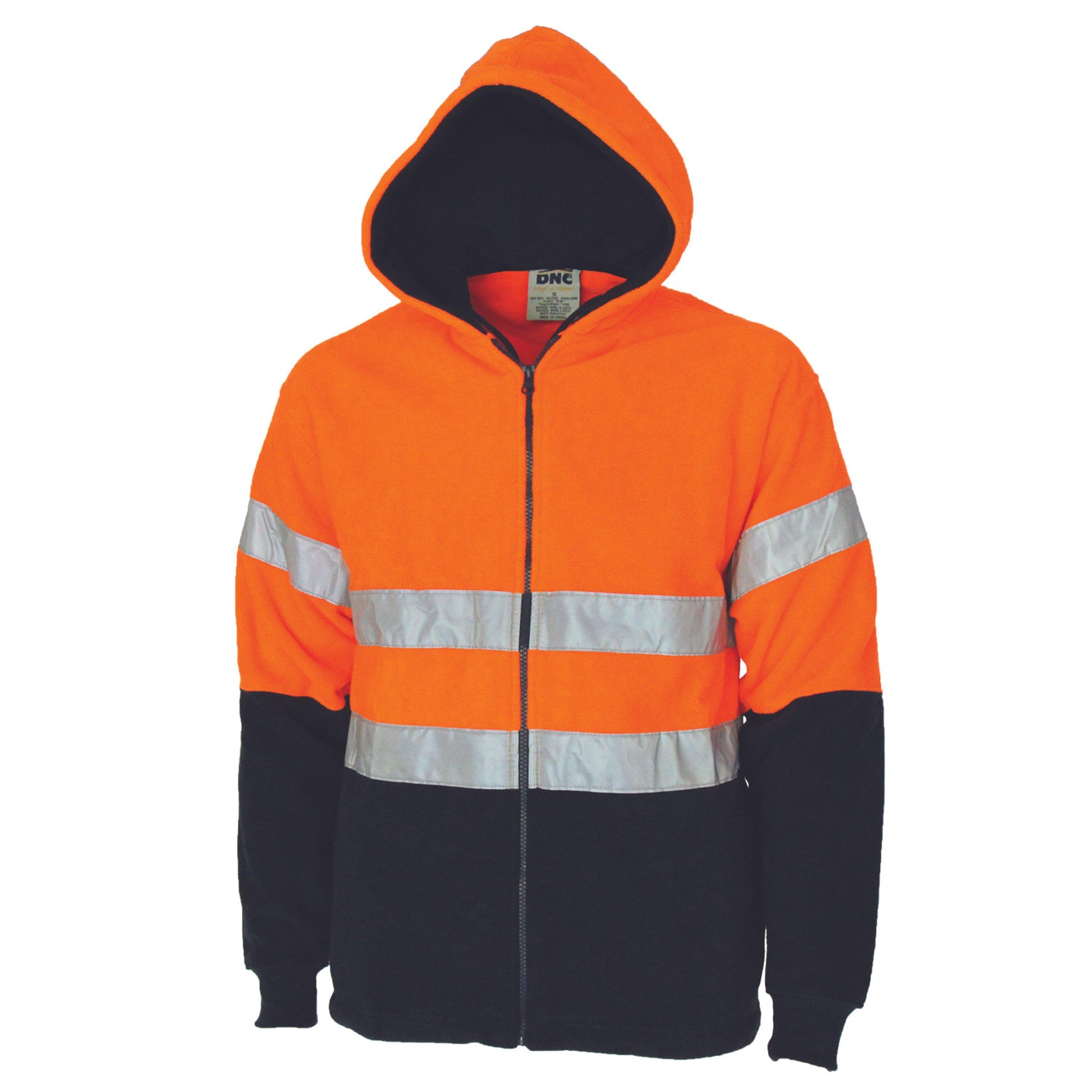 DNC Taped HiVis 2-Tone Full Zip Polar Fleecy - 3926 - DNC Workwear Shop