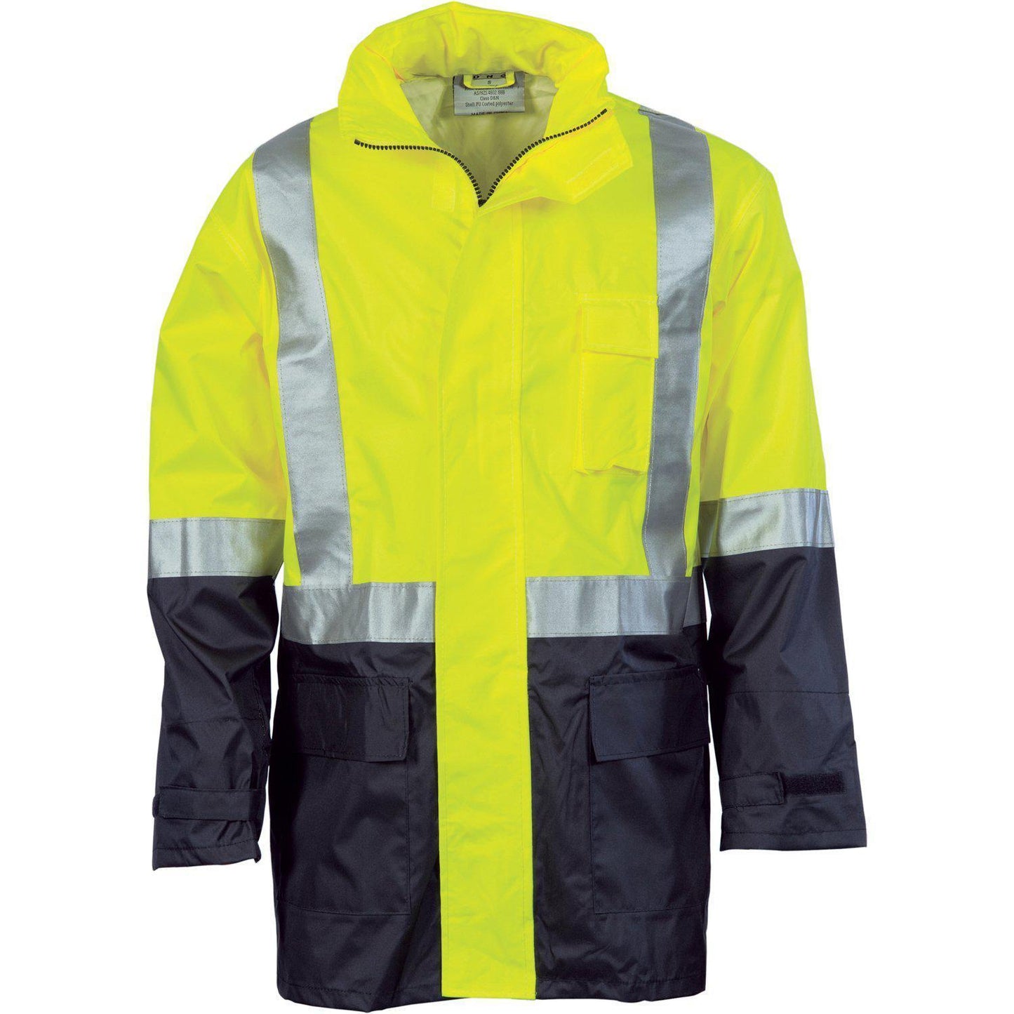 DNC Taped HiVis 2-Tone Light Weight Rain Jacket - 3879 - DNC Workwear Shop