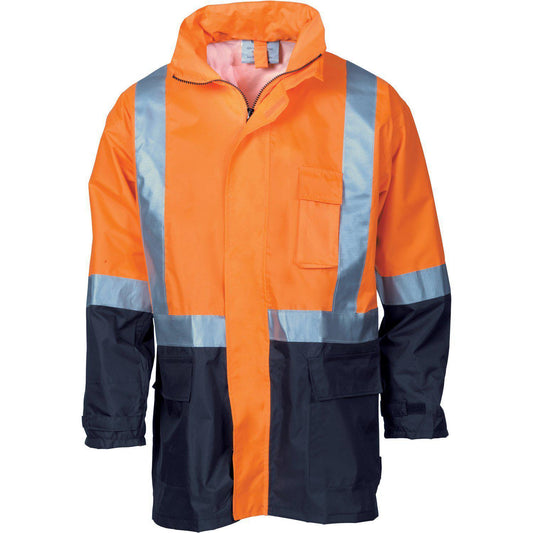 DNC Taped HiVis 2-Tone Light Weight Rain Jacket - 3879 - DNC Workwear Shop