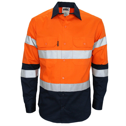 DNC Taped HiVis 2-Tone Long Sleeve Shirt - 3976 - DNC Workwear Shop