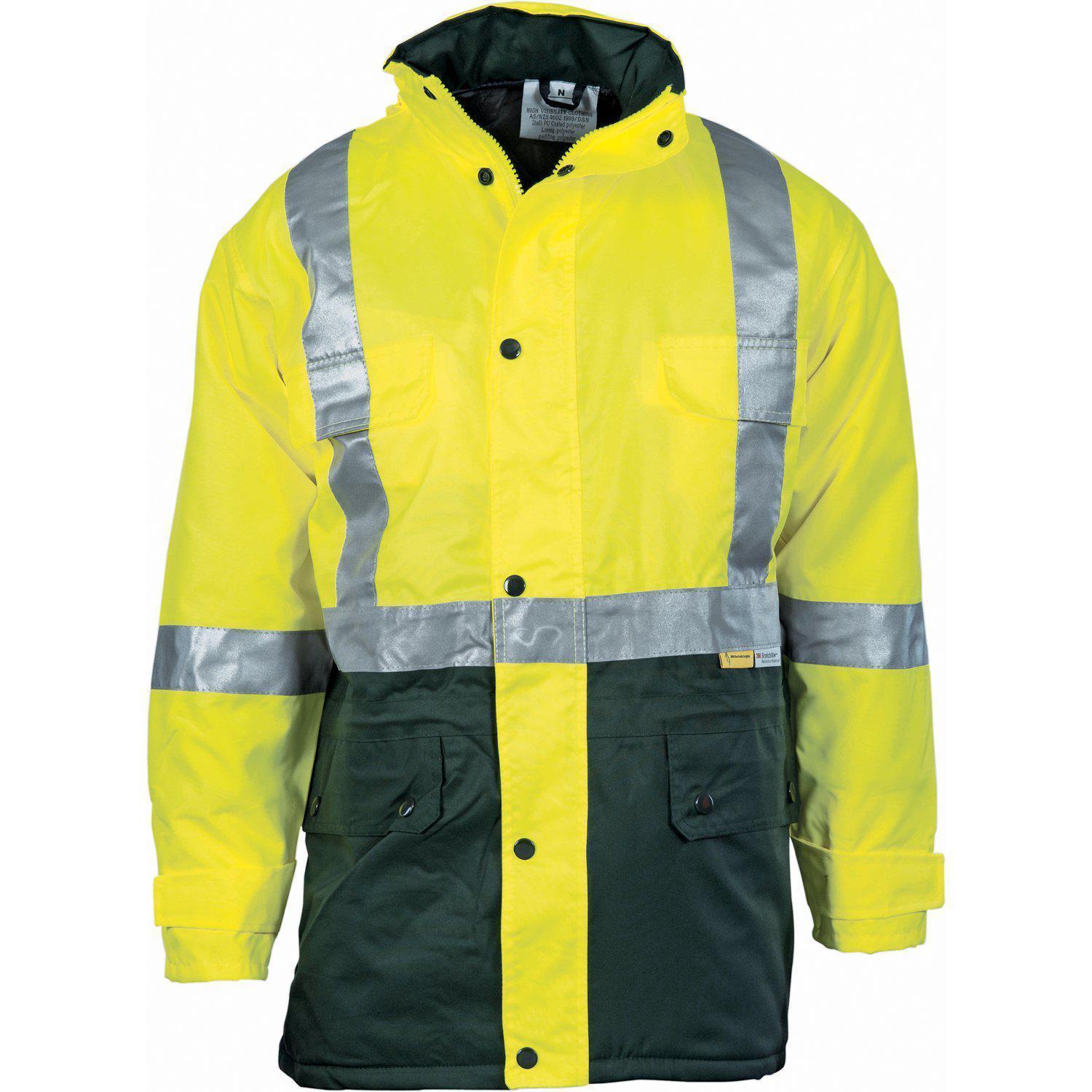 DNC Taped HiVis 2-Tone Quilt Jacket - 3863 - DNC Workwear Shop