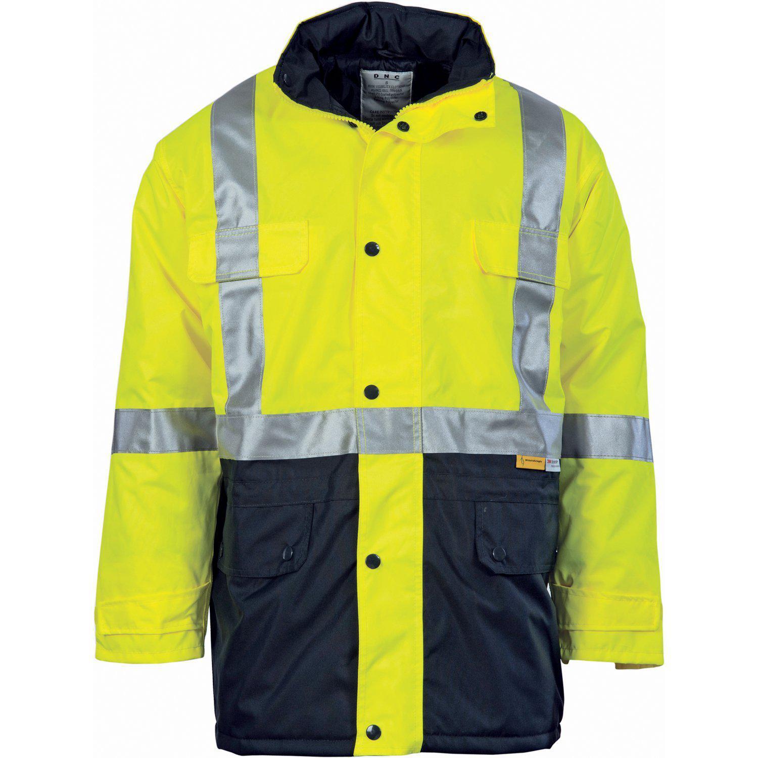 DNC Taped HiVis 2-Tone Quilt Jacket - 3863 - DNC Workwear Shop