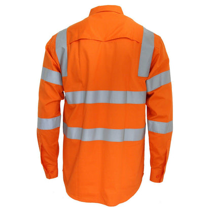 DNC Taped HiVis 3-Way Cool-Breeze VIC Rail Long Sleeve Shirt - 3543 - DNC Workwear Shop