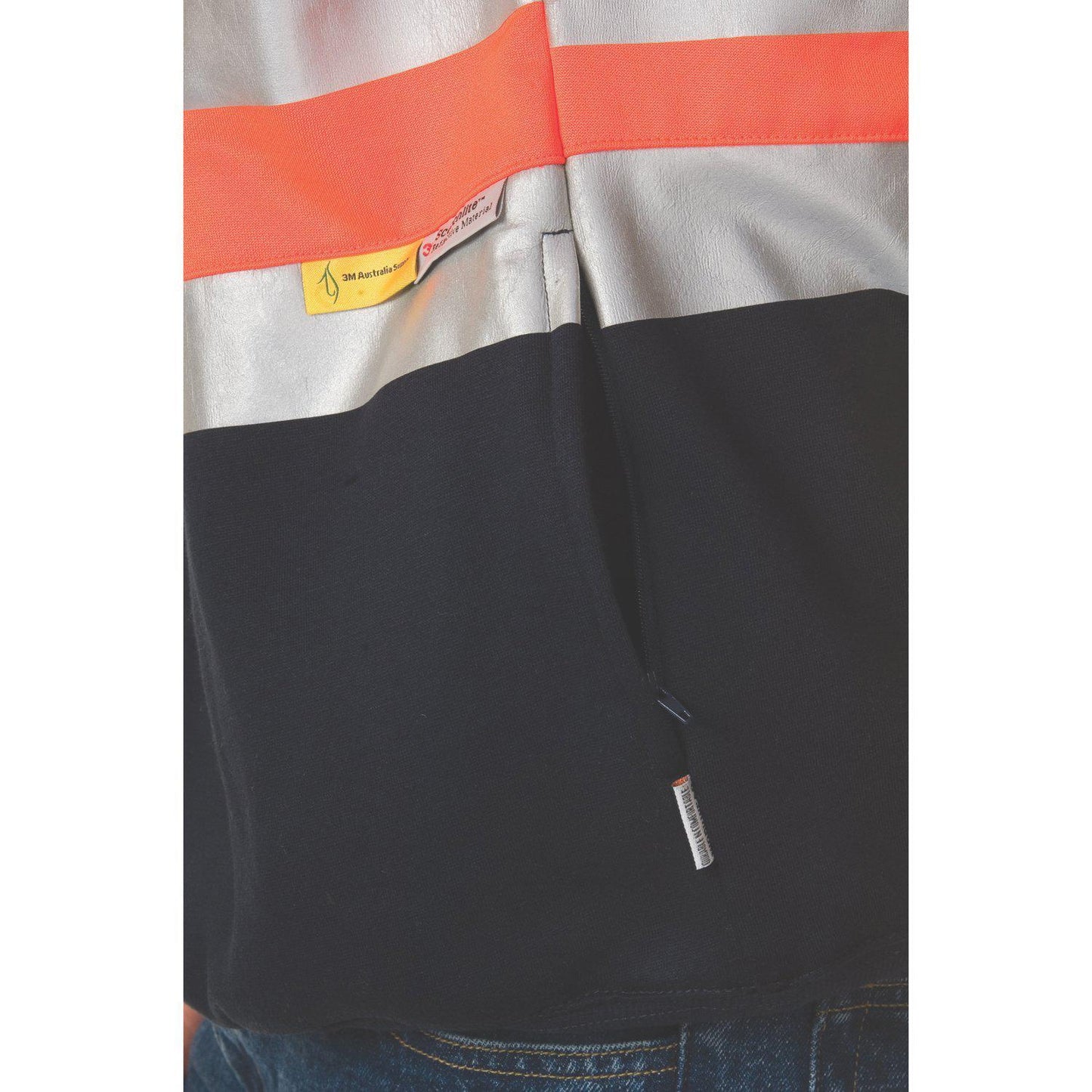 DNC Taped HiVis Cotton 1/2 Zip Fleecy - 3925 - DNC Workwear Shop