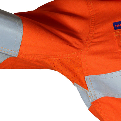 DNC Taped HiVis Flame Retardant & Arc HRC1 Lightweight Long Sleeve Shirt - 3446 - DNC Workwear Shop