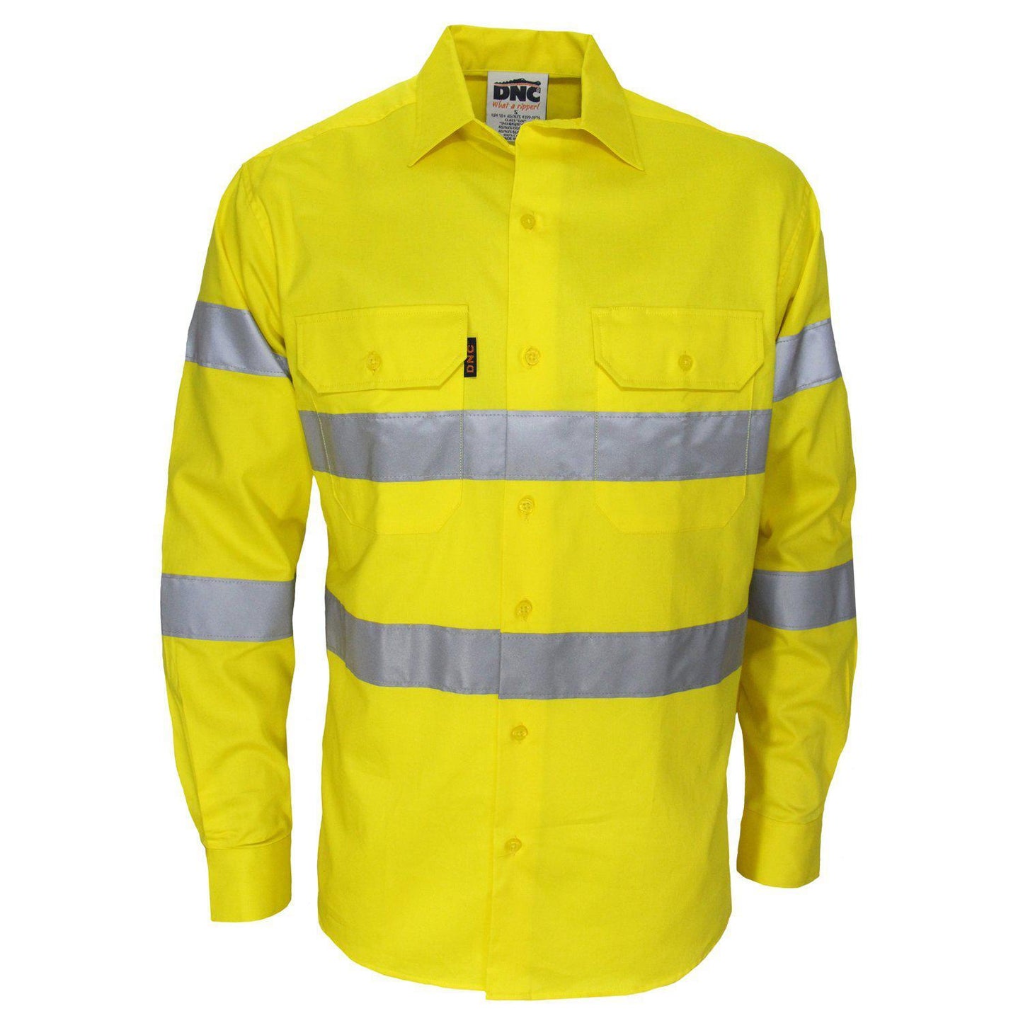 DNC Taped HiVis Long Sleeve Shirt - 3977 - DNC Workwear Shop