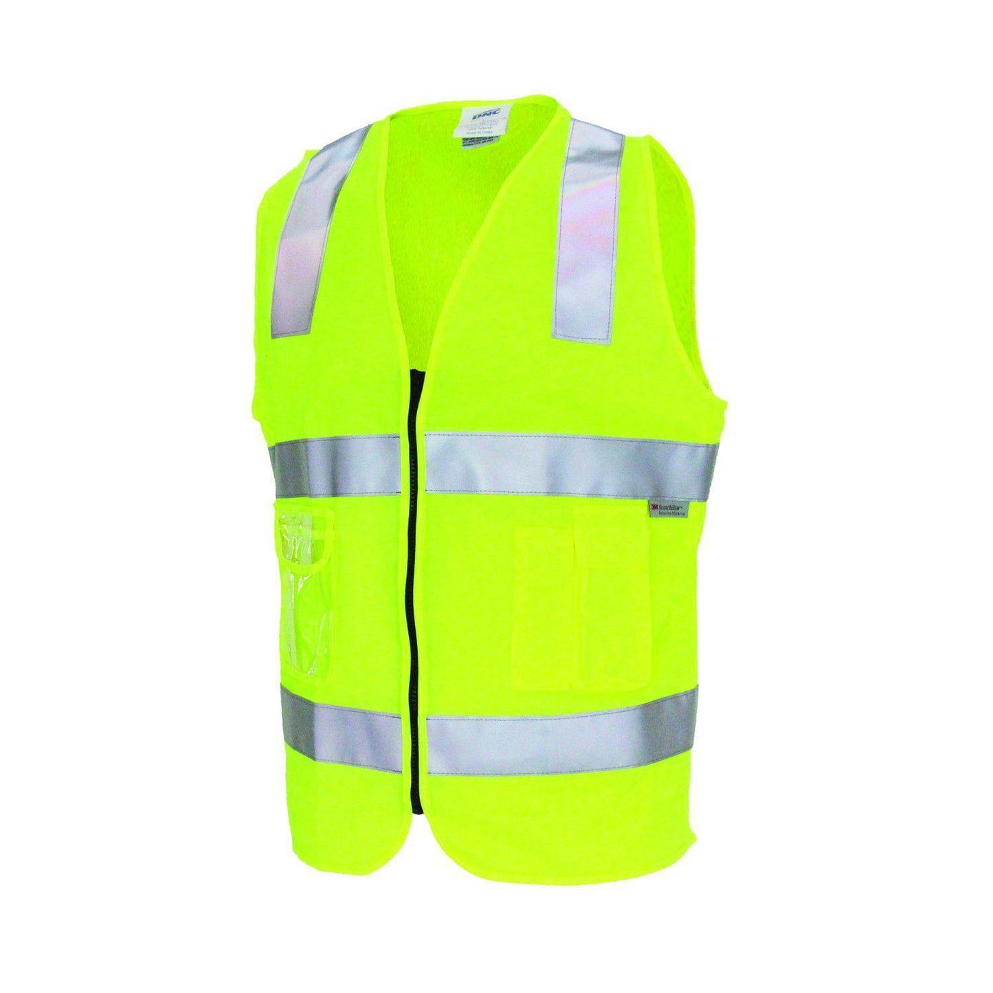 DNC Taped HiVis Safety Vest With ID Pocket - 3807 - DNC Workwear Shop