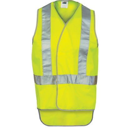 DNC Taped HiVis Safety Vest, With Tail & X-Back - 3802 - DNC Workwear Shop