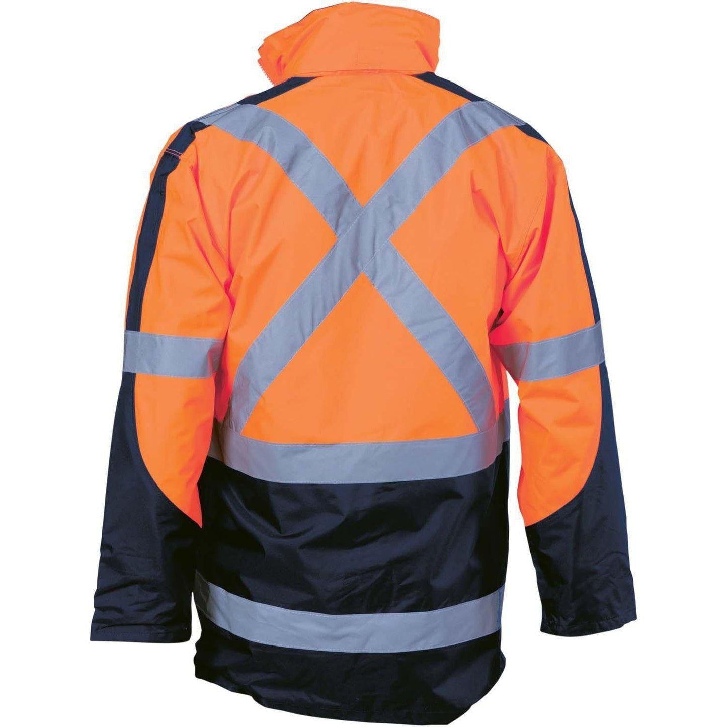 DNC Taped HiVis X-Back "2in1" Contrast Rain Jacket - 3993 - DNC Workwear Shop