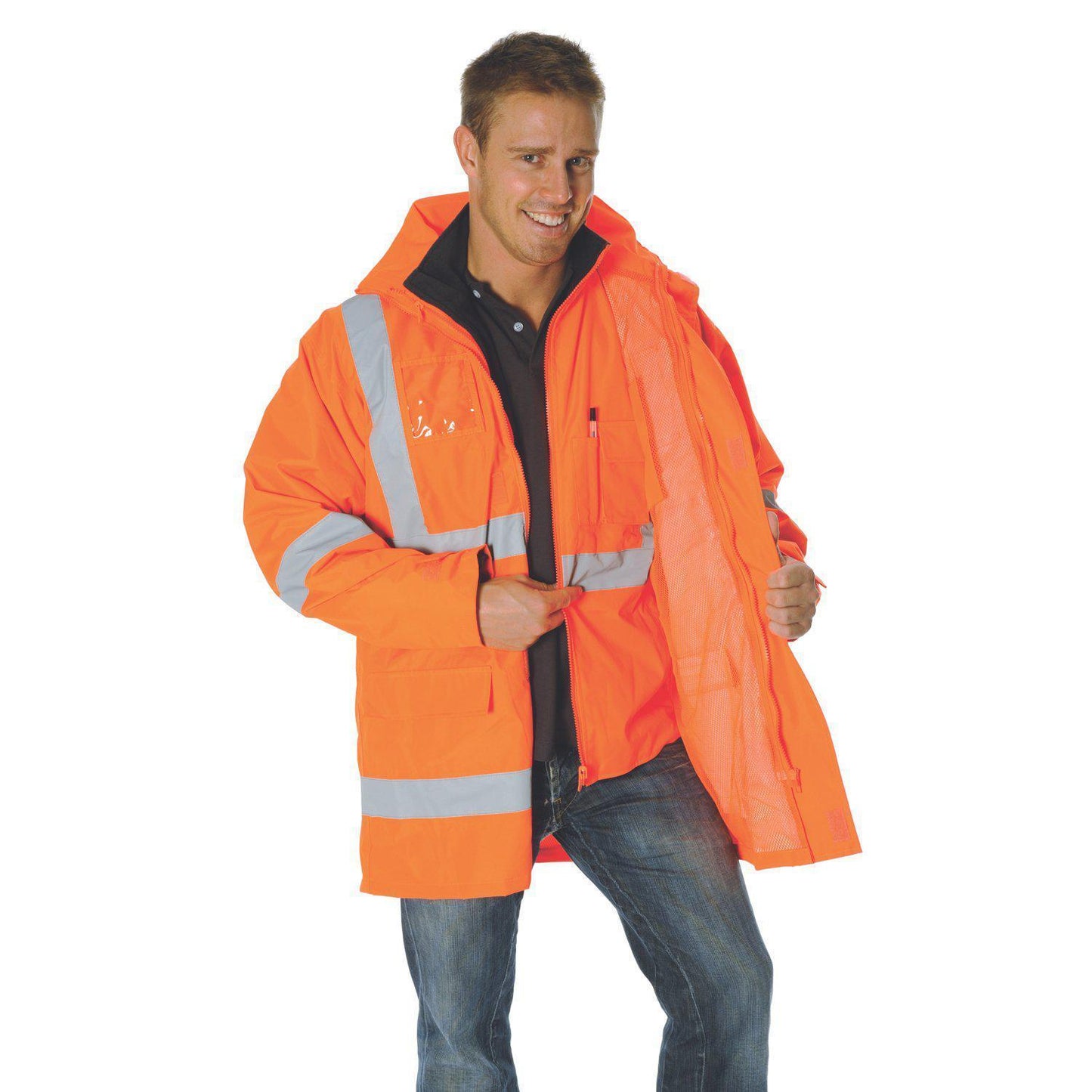 DNC Taped HiVis X-Back “6in1” Jacket - 3999 - DNC Workwear Shop