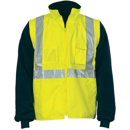 DNC Taped HiVis Zip Off Sleeve Reversible Vest - 3994 - DNC Workwear Shop