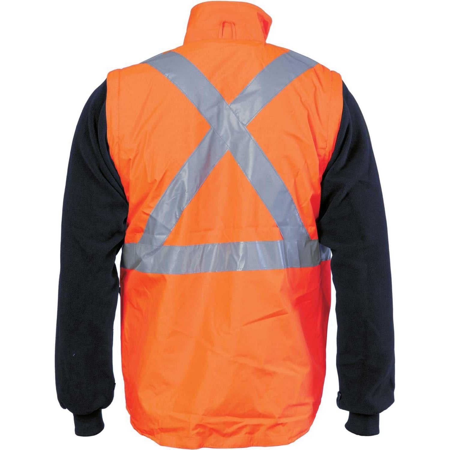 DNC Taped HiVis Zip Off Sleeve Reversible Vest - 3994 - DNC Workwear Shop