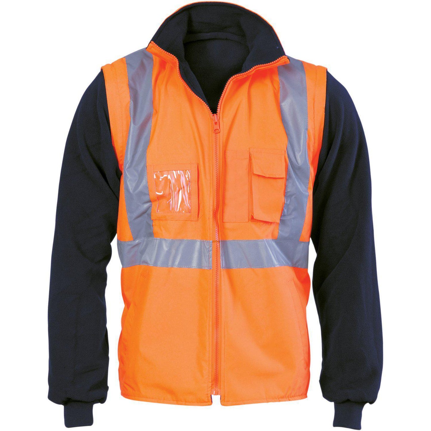 DNC Taped HiVis Zip Off Sleeve Reversible Vest - 3994 - DNC Workwear Shop